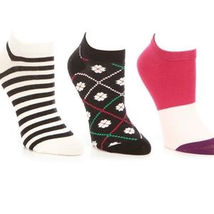 ♠️ Kate Spade 3-Pack No Show Socks
